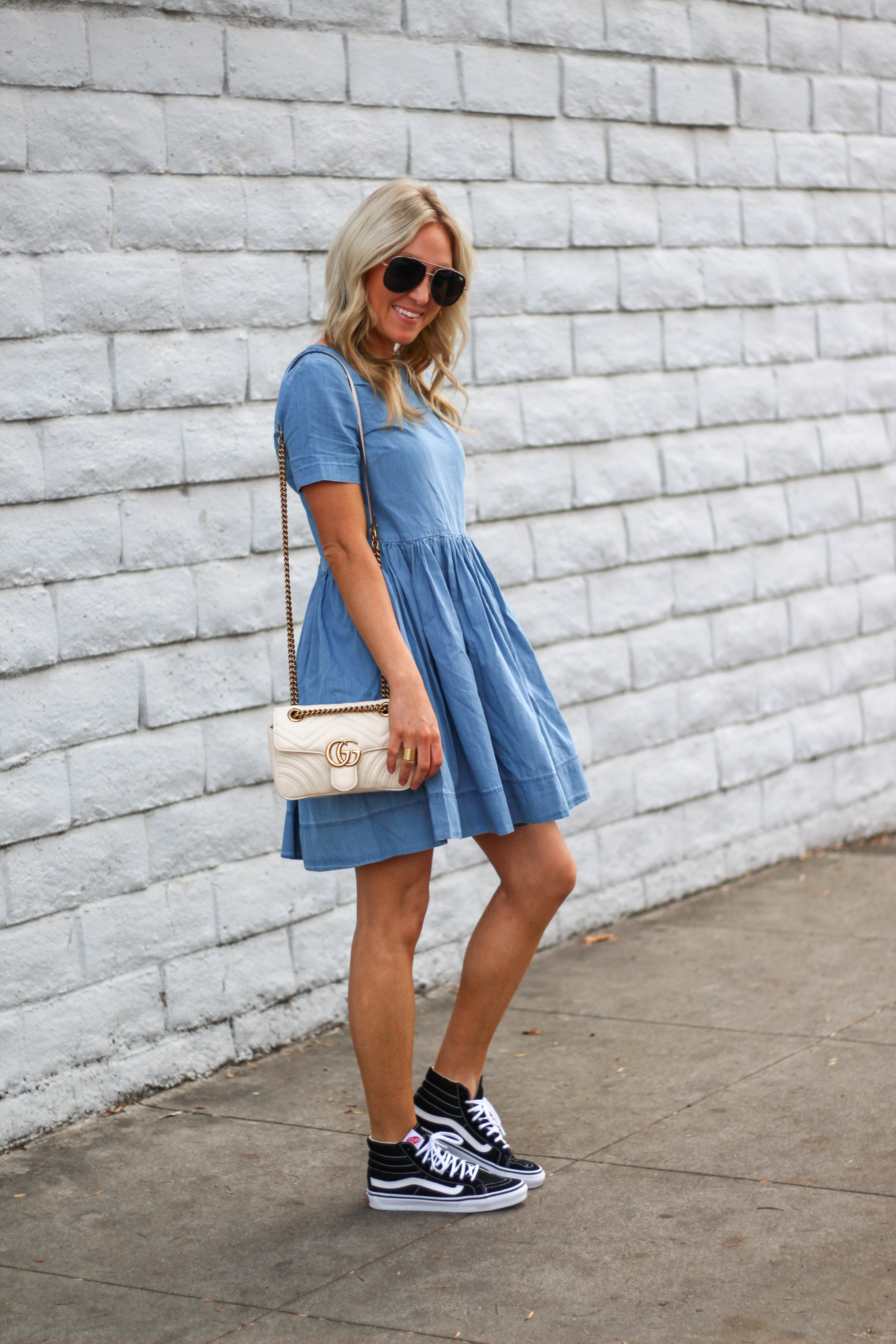 denim dress with vans